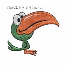 2." широкий длинный рот с вышивкой птицы патч украшения для одежды/ПВХ патч/пользовательские патчи