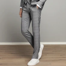 Фирменная новинка, Высококачественная Мужская мода на молнии, легкая, на запах, подходит для морщин, костюм, брюки, деловой костюм для встречи, штаны для мужчин