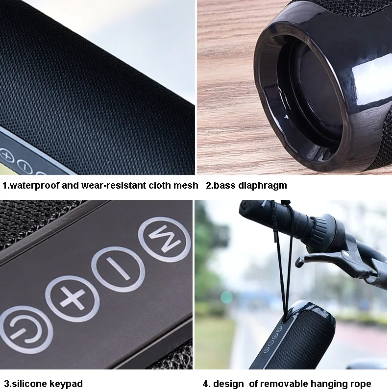 TG117 Wireless Bluetooth Speaker Column Portable Speaker Altavoz Bluetooth Soundbox 10W Outdoor with TF Card FM Radio for MIC TG117 Wireless Bluetooth Speaker Column Portable Speaker Altavoz Bluetooth Soundbox 10W Outdoor with TF Card FM Radio for MIC
