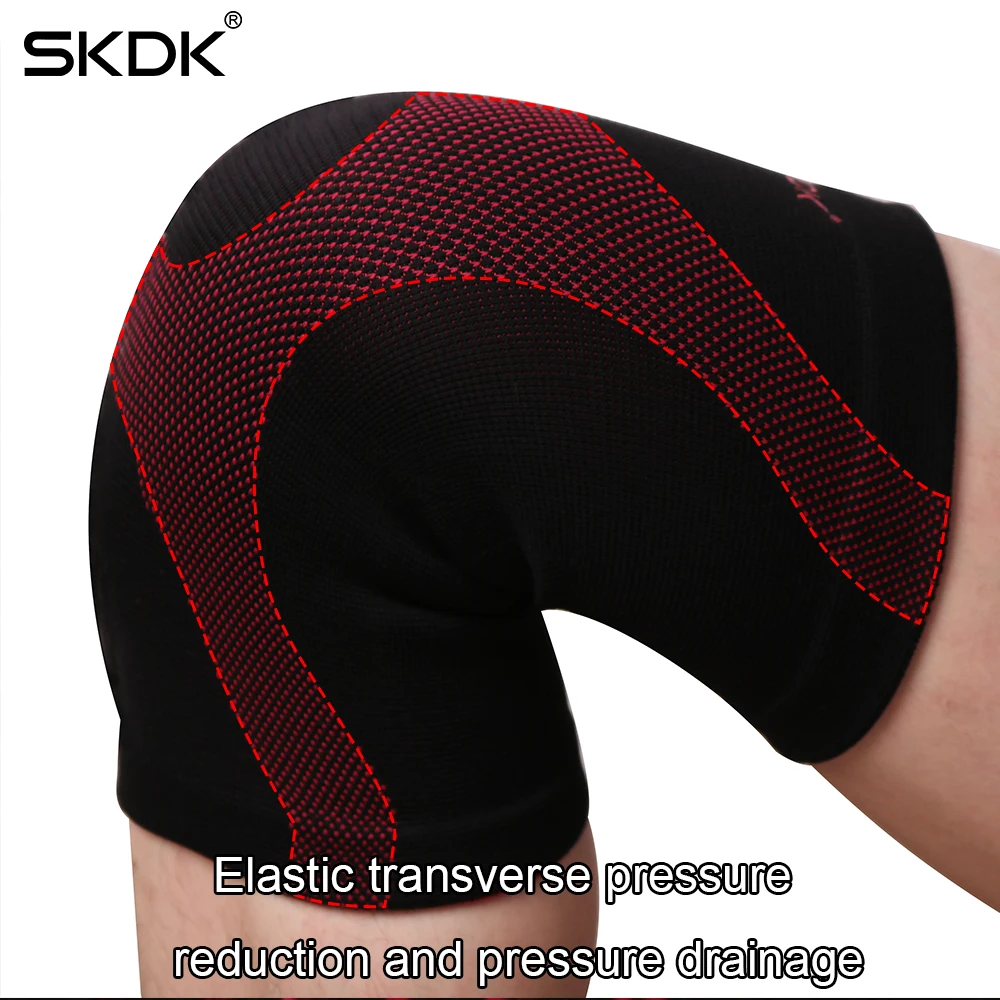 SKDK, 1 шт., эластичные нейлоновые наколенники для фитнеса, бега, велоспорта, компрессионные наколенники для баскетбола, волейбола