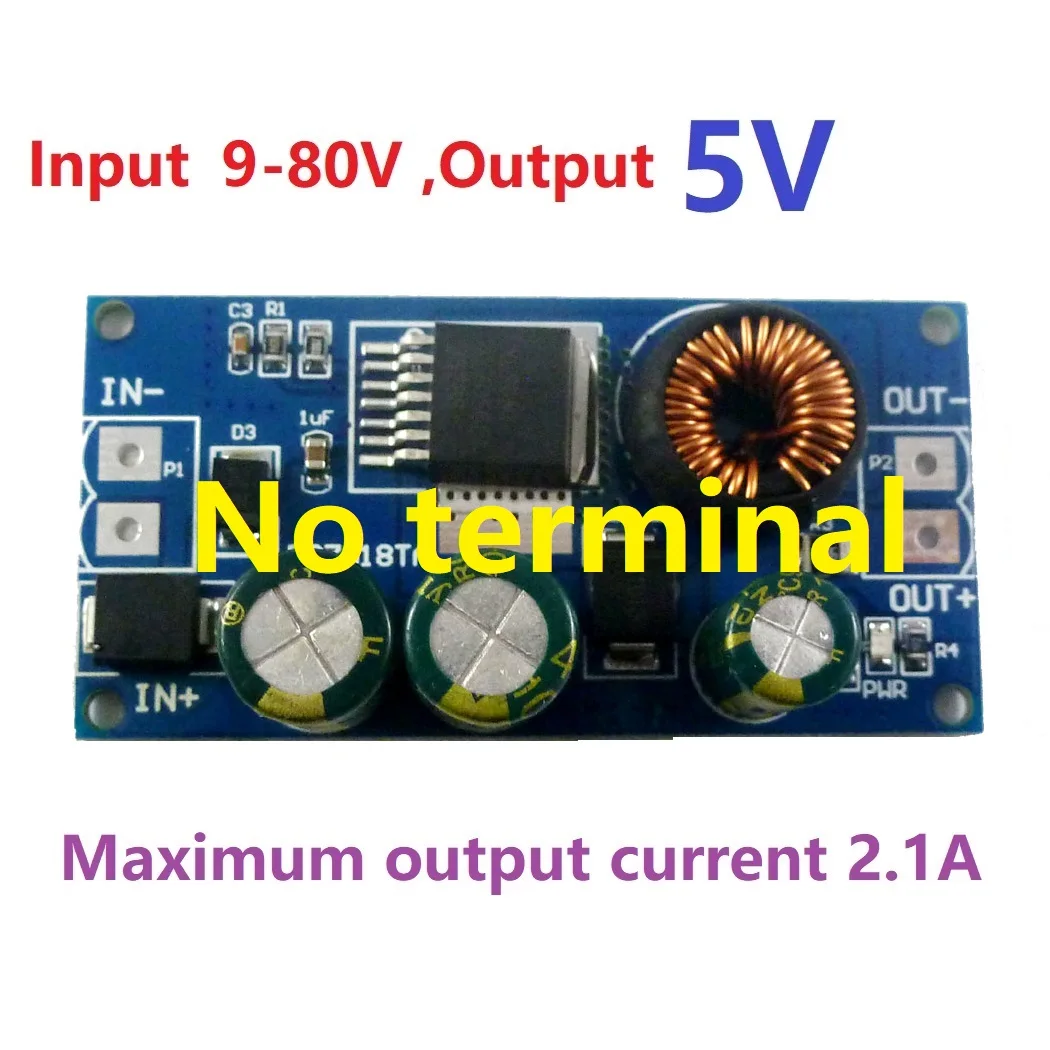 2x 2.1A 8-80 В до 15 в 12 В 9 в 6 в 5 в 3,3 В HV DC-DC преобразователь понижающий модуль питания для электровелосипеда свинцово-кислотные батареи автомобильные солнечные - Цвет: Out 5V No terminal