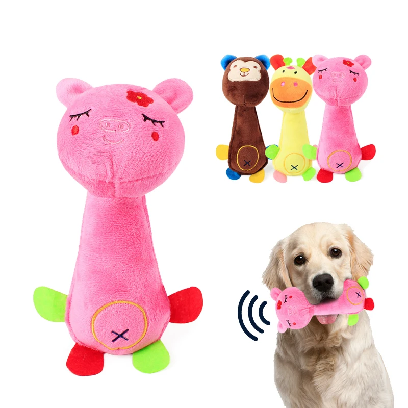 

Dog Toy Chew Squeaker Animals Pet Toys Plush Cat Bite Play Toy Cotton Squeak Sound Toy for Puppy Pet Products