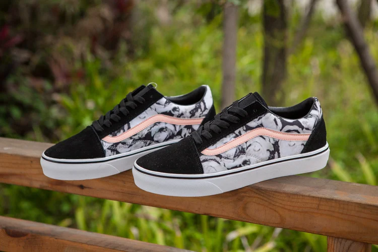 vans authentic roses womens shoes