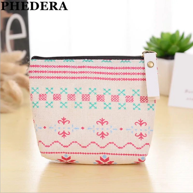 Cute Teeth Pattern Women Mini Canvas Coin Purse Fashion Card Holder Wallet