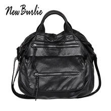 Женская Повседневная Сумка Хобо с верхней ручкой, женская сумка через плечо, мягкая сумка через плечо из искусственной кожи, роскошная женская сумка-тоут