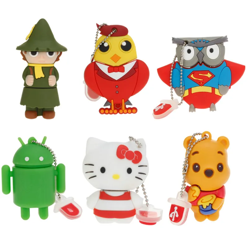 

Pen Drive 32GB 64GB Cartoon Superman Owl Usb Flash Drive 128GB 16GB Pendrive 4GB 8G High Speed Usb Stick Free Shipping Best Gift
