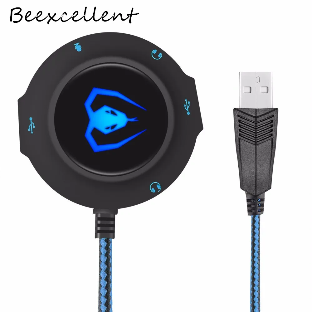 7.1 External USB Sound Card Jack 3.5mm 3D Audio Adapter Headset