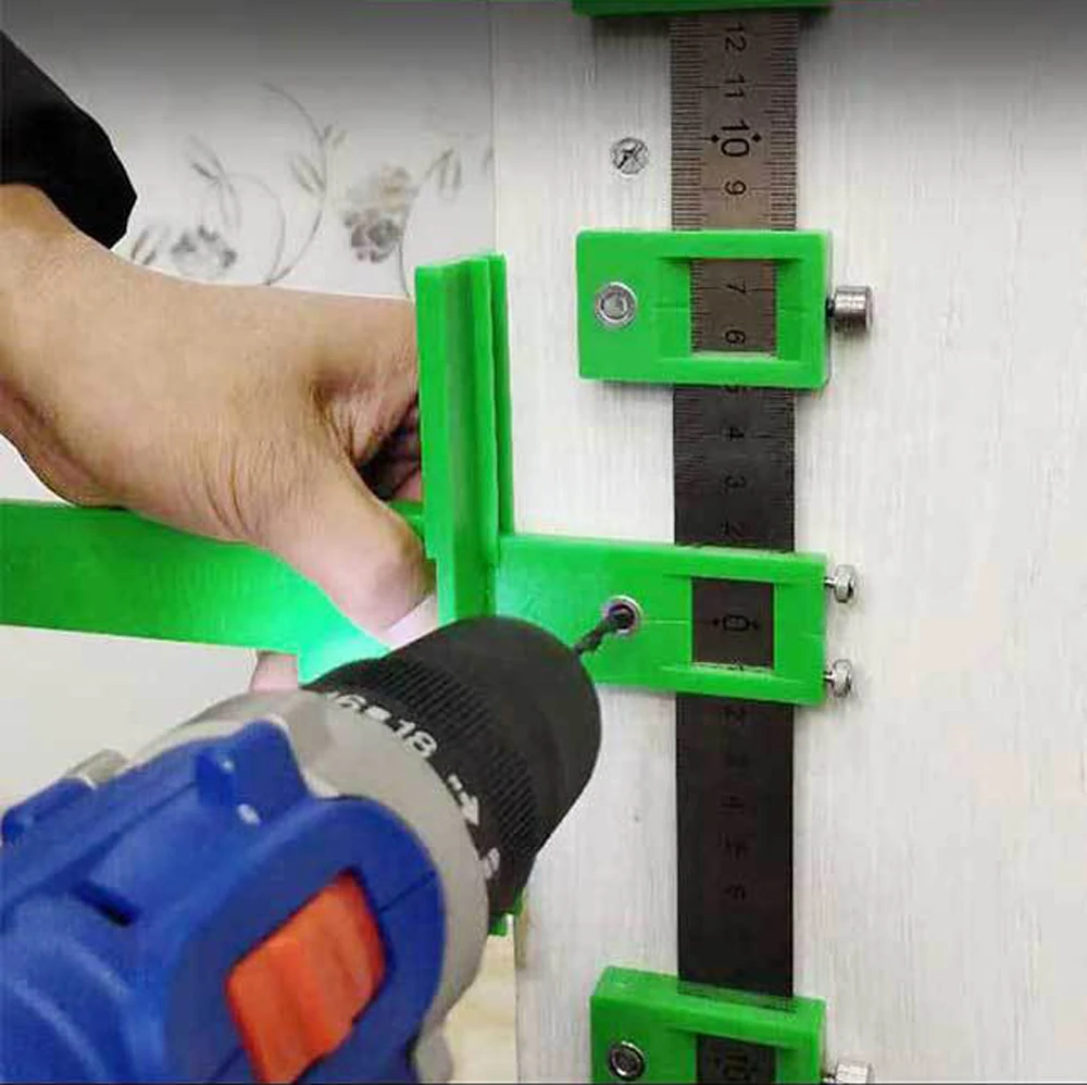 

Multi-function Adjustable Drill Punch Locator Drill Guide Hand Tools Woodworking Drilling Dowelling Hole Saw Tool