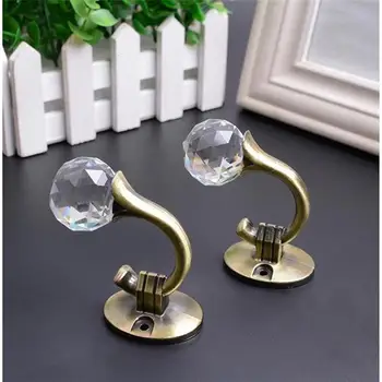 

Accessories wall hook curtain wall hook straps simple accessories decorative hanging ball hook zinc alloy round head small cryst