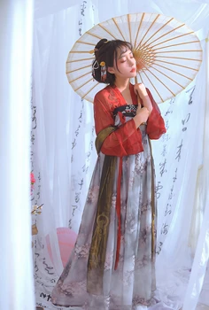 

2020 Popular New Hanfu Women's Chest-length Traditional Daily Embroidery Suit of Hanfu Cosplay Party Game Dress Gift Hot