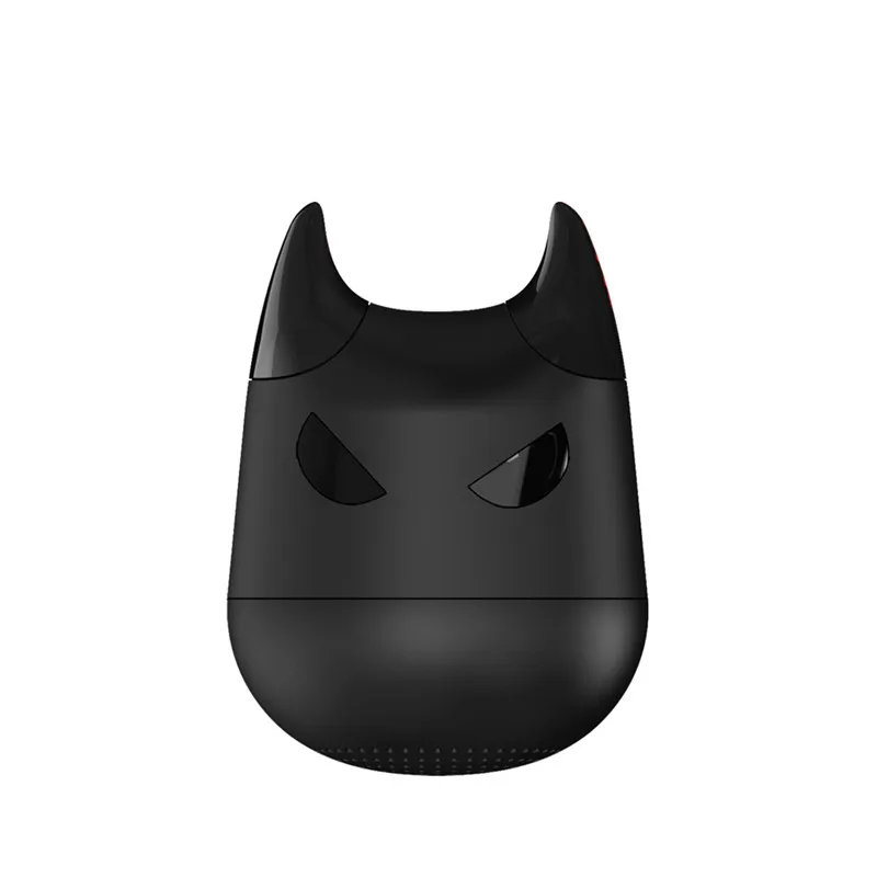LemonMan мини беспроводной Bluetooth динамик дьявол стерео музыкальный плеер Отличный Бас громкой связи вызов и удаляемая камера для iPhone Android - Цвет: black