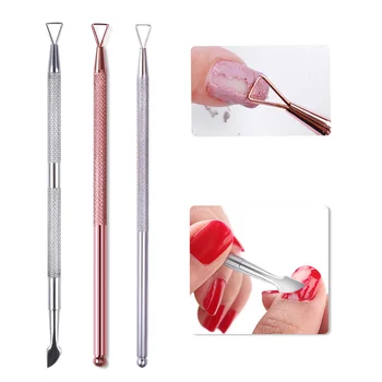 

Stick Rod UV Gel Polish Remover Culticle Pusher Stainless Steel Nail Art Tool for Removing Gel Varnish