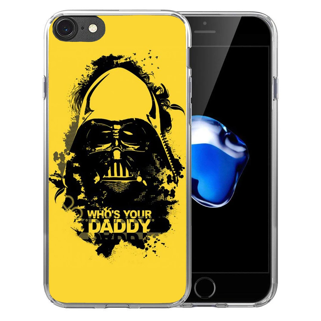 For iPhone X 8 7 7Plus 6 6S Plus 5 5S SE Soft Silicone TPU Protective Luxury Star War Darth Vader FATHER Coque cover |