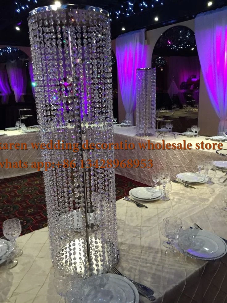 

Free shipment 10pcs top grade acrylic crystal wedding centerpiece/wedding road lead/wedding column/pillars/80cm tall 20cm dia.