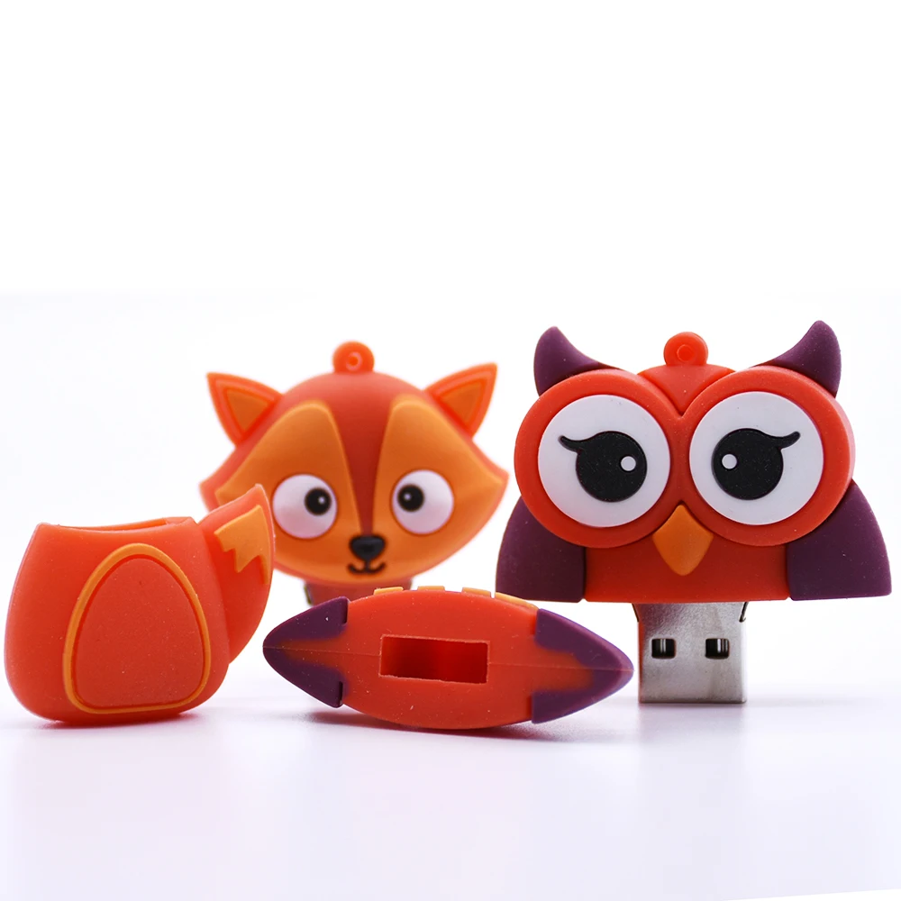 cartoon memory stisk usb flash drive pen drive 32gb pendrive 16gb 8gb 4gb  64gb usb flash memory Fox Usb 2.0 flash card  HotSale