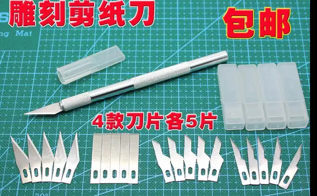 

NEW Multi Knife Tool Non-Slip Metal Scalpel Knife Tools Kit Cutter Engraving Craft knives +20 pcs Blade Repair Hand Tools ml168