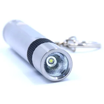 

Portable Super Mini Bright XPE R3 LED Flashlight Torch Pocket Light 300LM 3 Modes Stainless Steel LED Flash light Silver White