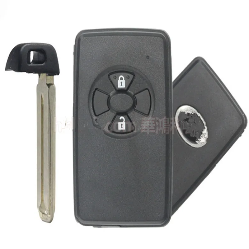 

DAKATU Smart Remote Key Shell Case Fob 2 Button for TOYOTA Avalon Camry Corolla Yaris TOY48 (With emergency key) Black