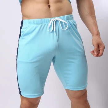 

New Joggers Shorts Fitness Mens Trainer Beach Short Pants Loose Workout Men Patchwork Drawstring Casual Comfortable Sweatpants