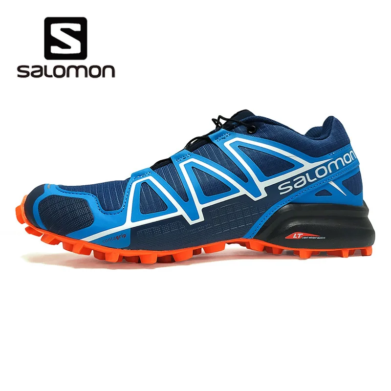 

New Salomon Men Shoes Speed Cross 4 CS Sneakers Man Blue Cross-country Running Shoes Male Athletic Shoes Sport shoes 40-46