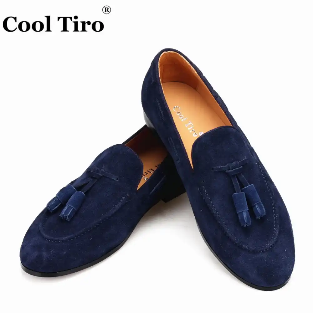 navy blue suede flat shoes