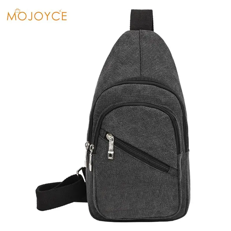 

Vintage Men's Messenger Bags Canvas Sling Shoulder Bag Casual Travel Chest Crossbody Bag Male Messenger Anti-theft Black for Men