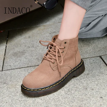 

Martin Boots Leather Winter Boots for Women Winter Shoes 4cm Women Shoes Large Size