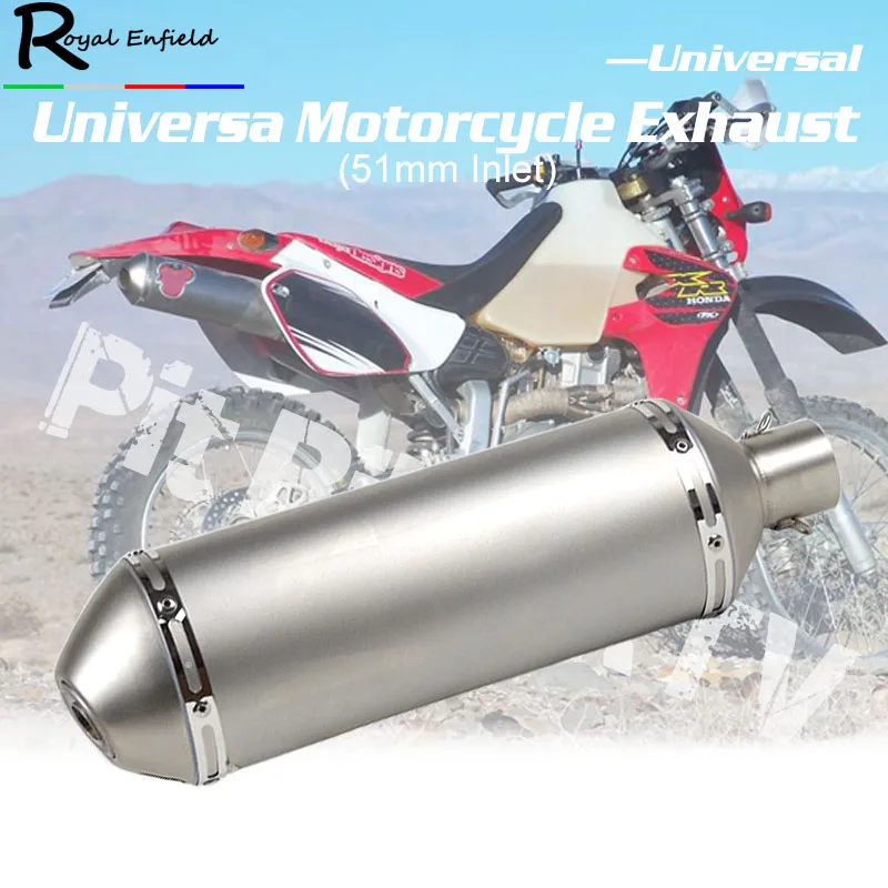Универсальный глушитель выхлопной трубы мотоцикла питбайк ATV мотоцикл глушитель дБ убийца для Honda xr650r xr600r tmax nmax ktm exc