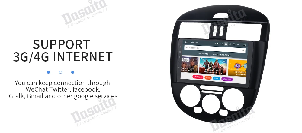 Cheap Dasaita 9" Car Multimedia Android 9.0 for Nissan Tiida Radio 2011 2012 2013 2014 Bluetooth Car Navi Radio 1024*600 MP3 Player 21