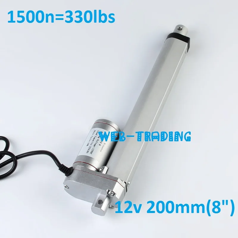 

mini linear actuator Stroke 1500N/330lbs Max Lift Load 12v/24v dc with limit switch,200mm/8inch