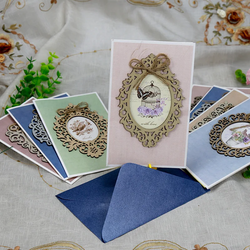  2pcs Laser Cut Bride and Groom Marriage Wedding Invitations Cards Greeting Cards 3D Cards Postcard  - 32943230953