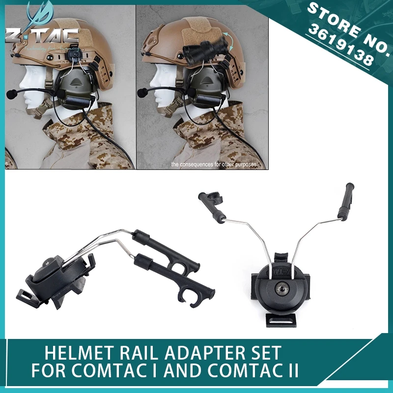 z-tactical-zpeltor-headset-helmet-rail-adapter-set-for-comtac-i-and-comtac-ii-airsoft-ipsc-headphone-adapter-softair-parts