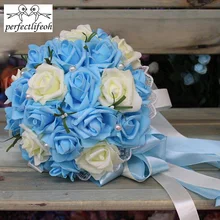 Perfectlifeoh Корейская Невеста держит руки Свадебный букет цветов с цветами цветок мяч реквизит свадебные цветы