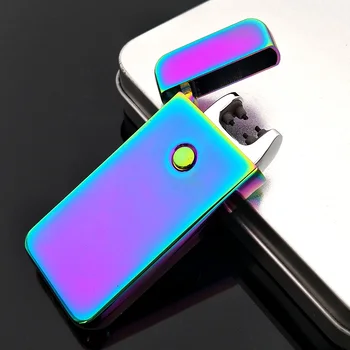 

Best USB Lighter Rainbow Pocket Electronic Cigarette Lighter with Windproof Turbo and The LED Light - For Smoke Cigarette Cigar