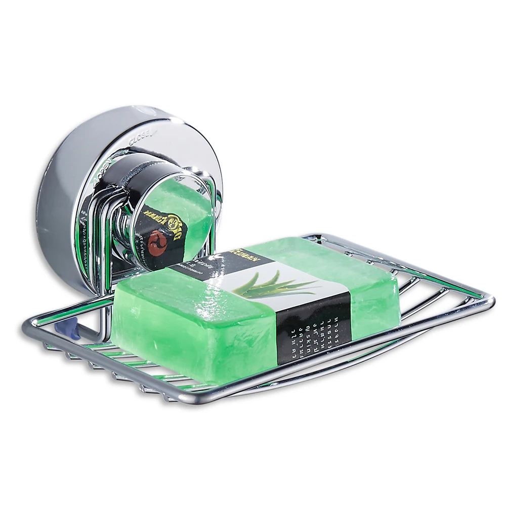 Stainless Steel Suction cup Bathroom Soap Holder Shower Soap Dish
