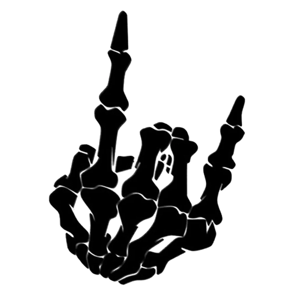 Dovewill Rock Finger Skeleton Hand Cartoon Vinyl Decal Sticker (7inch Tall) on | Автомобили и мотоциклы