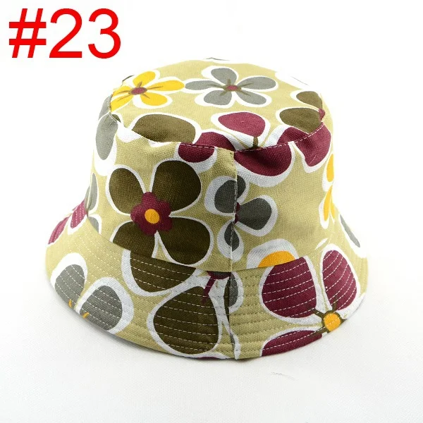 Bnaturalwell, новинка, Женская хлопковая Панама, летняя пляжная шляпа от солнца, шляпа с цветочным принтом, Панама, 1 шт., WH001D - Цвет: 23