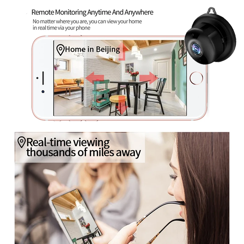 Meichun Wireless IP Camera IR Night Vision WIF Mini Camera Smart Home Security Small Monitor Motion Detection Baby Monitor