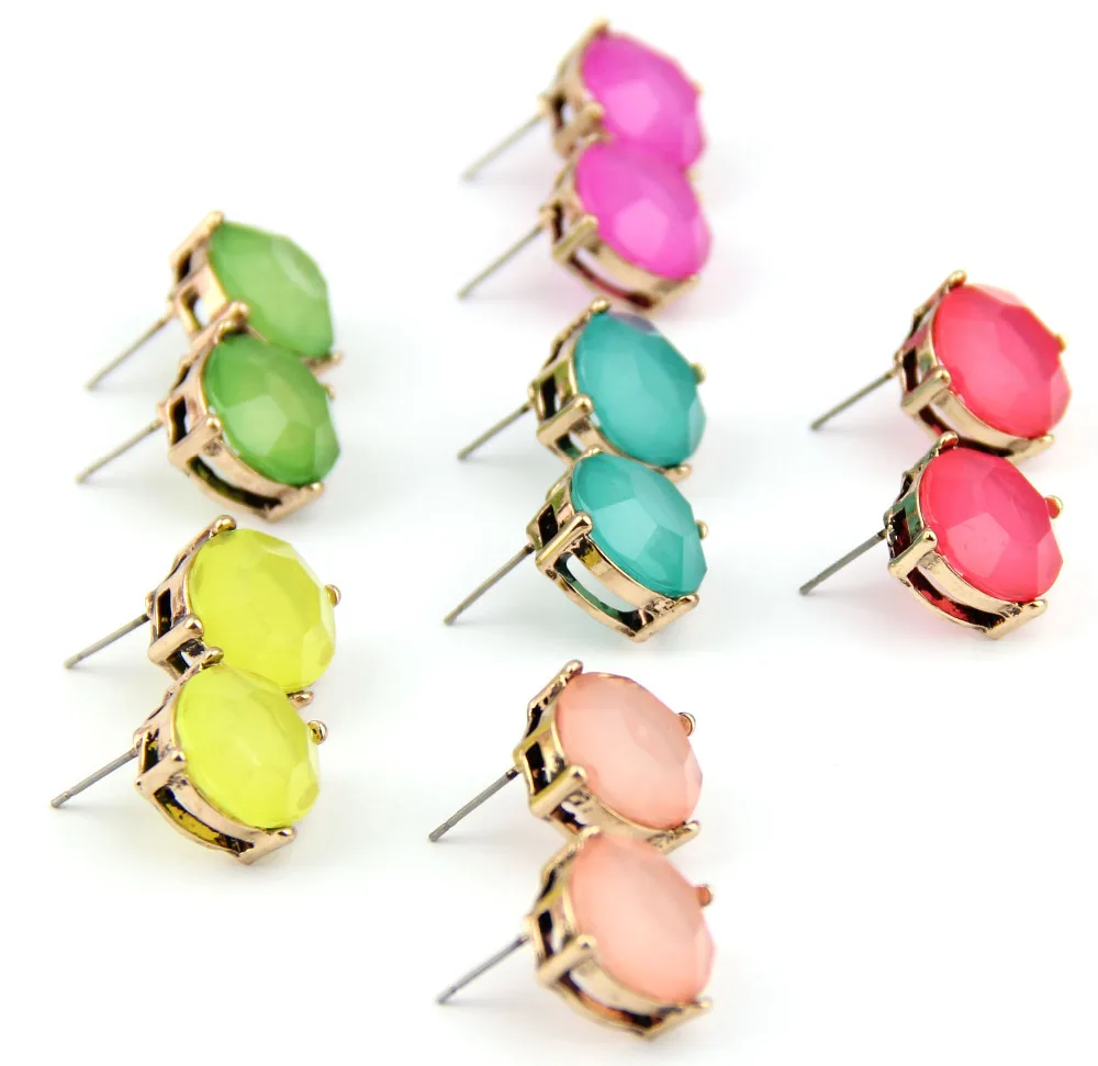 Модные неоновые серьги в горошек гвоздики для женщин 1 5 см|fashion stud earrings|stud earringsstud