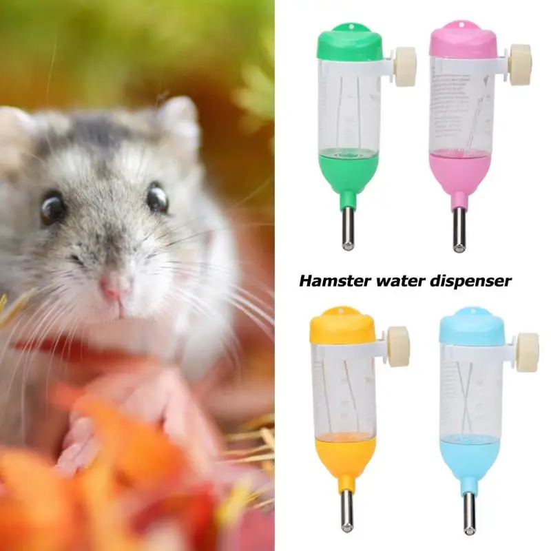 

80mL Small Pet Water Dispenser Hamster Drinking Fountain Mini Leak-proof Kettle Convenient for Busy Pet Owners Safety Plastics