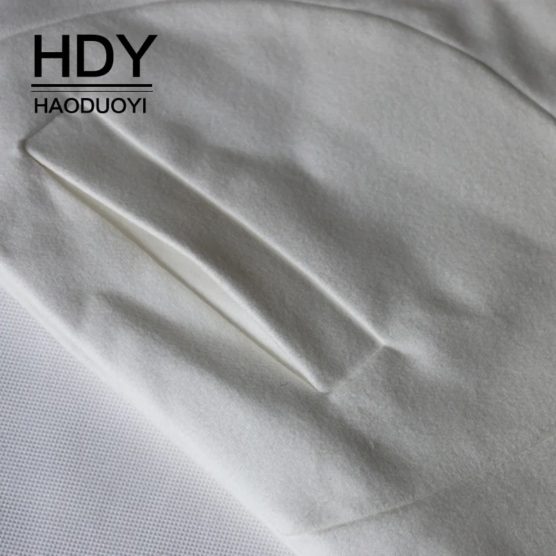 HDY Haoduoyi шерстяное пальто женская однотонная белая куртка с длинными рукавами