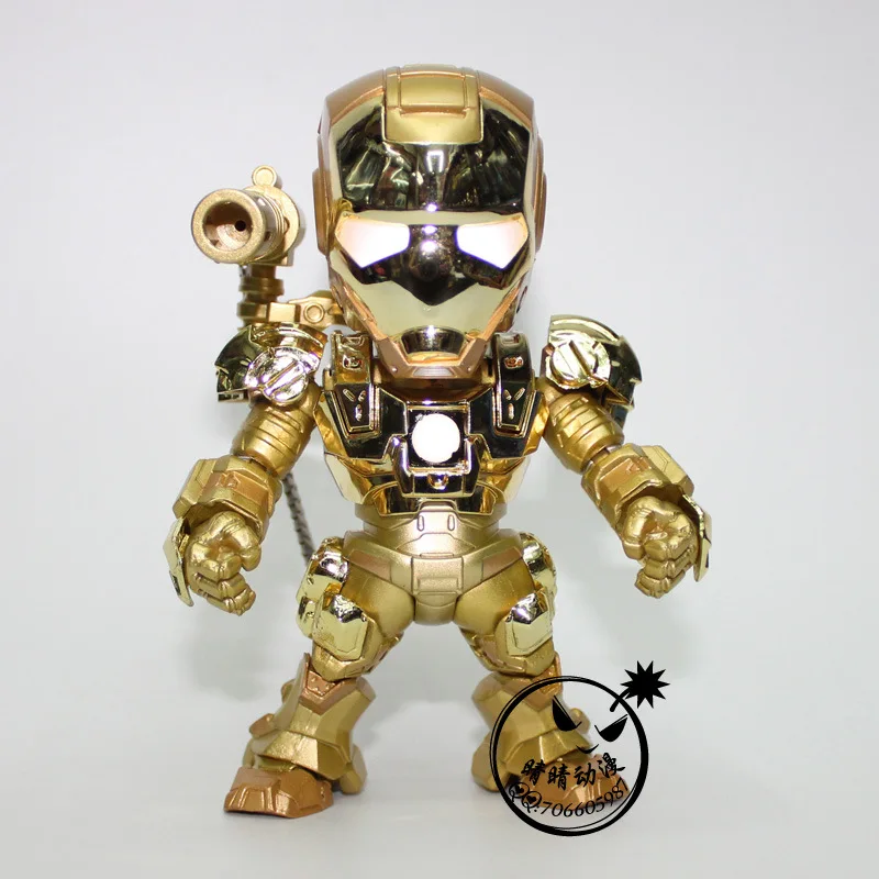 

Marvel Avengers Movie IROMMAN Iron Man Doll Model War Machine Red MK4 with weapon Voice Control Illumination toys figure