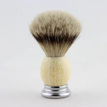 "FS"-21 мм Silvertip Badger кисть для бритья кремовый цвет Смола металлическая основа ручка с лазером FS логотип+ подставка