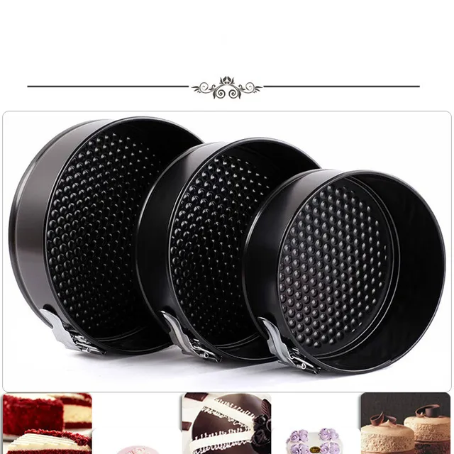 3 Pieces Buckle Round Nonstick Cake Mold Inch 10 Inch High Temperature Oven Bottom Mold Cake Pan High Quality 3 Pieces Buckle Round Nonstick Cake Mold Inch 10 Inch High Temperature Oven Bottom Mold Cake Pan High Quality
