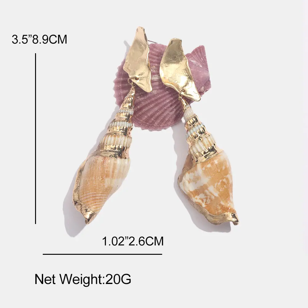 Flatfoosie натуральная раковина раковины свисающие серьги для женщин богемные свадебные подарки трендовая летняя Подвеска Серьги ювелирные изделия