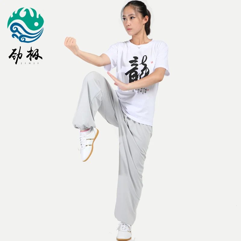 Штаны для занятий боевым спортом Tai Chi серые белые красные синие розовые черные