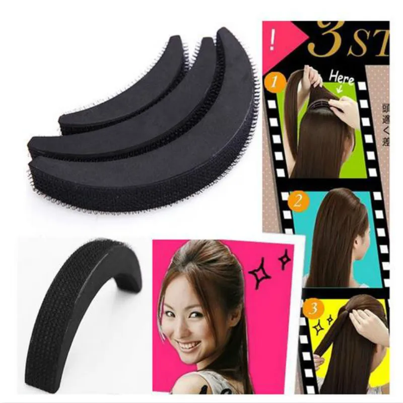 3pcs/set Black Diy Hair Bump Volume Beehive Hair Bump Hair Pad Height Puff  Paste Tools Hair Style Accessories - Styling Accessories - AliExpress