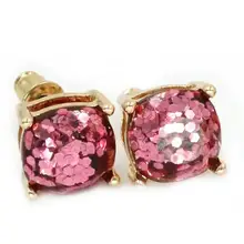 Кубические блестящие квадратные серьги-гвоздики массивные серьги-гвоздики прекрасные серьги-гвоздики для женщин модные ювелирные изделия