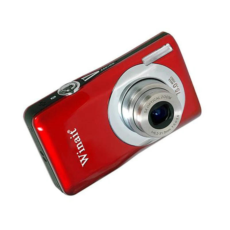 Горячая 2,7 дюймов Мини Цифровая видеокамера 15MP 1080P TFT ЖК-экран 5X зум видеокамера Nightshot функция приоритета лица - Цвет: Красный