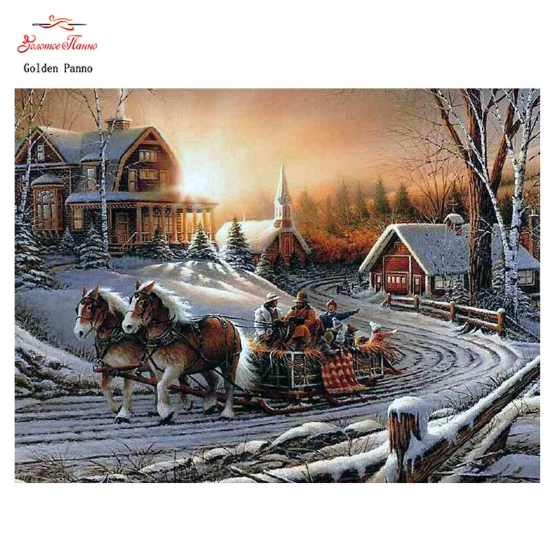 

Goldenpanno,5D,diy diamond embroidery,Full,square,Diamond Painting,Cross Stitch,3D,diamond,Mosaic,Needlwork,Crafts,sled
